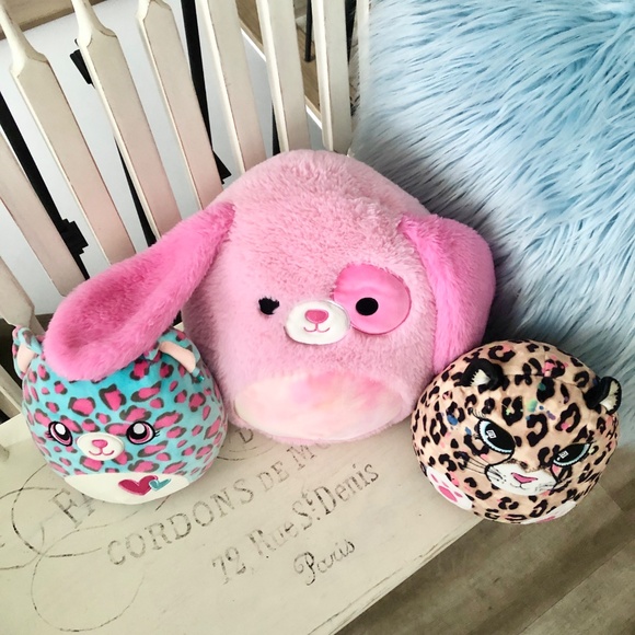 Squishmallows, Set of 3, Chelsea the Cheetah, Chasen, Pink Dog, DUMA, Cheetah - Picture 2 of 11
